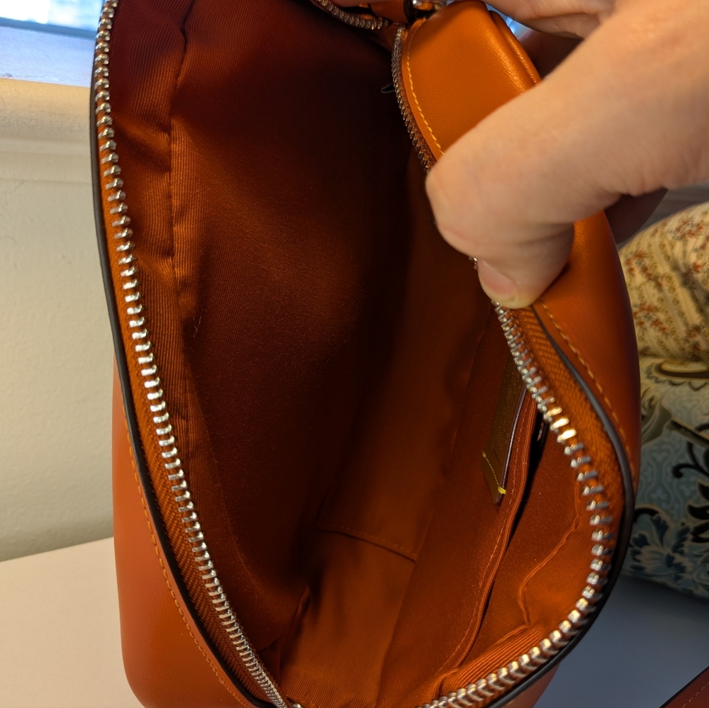 NWT Coach Jaimie Camera Cream and Deep Orange Crossbody Bag Plus Dusty Host Pick - Picture 10 of 12